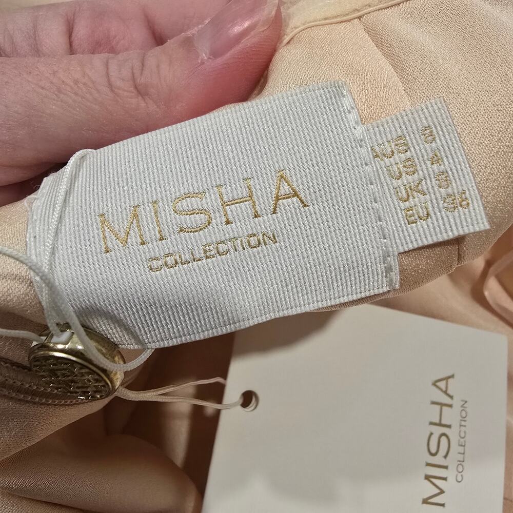 NEW NWT Women's MISHA Nude Triviatate Dress Party Formal Wedding | Size 4 - Picture 12 of 14
